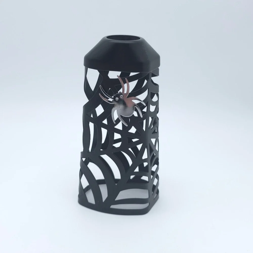 Bath & Body Works Soap Sleeve Metal Black Spider Web Goth Spooky Halloween Decor